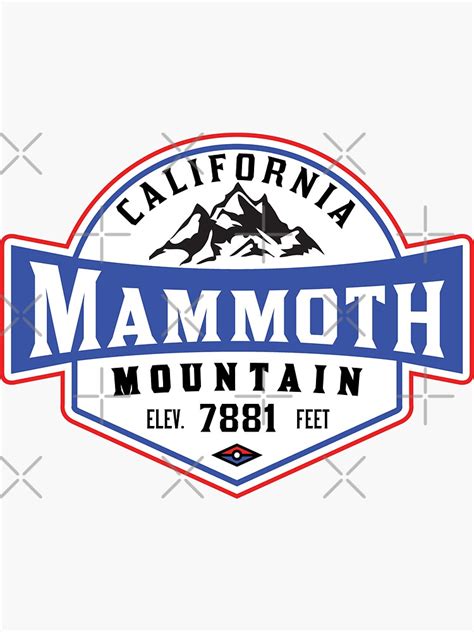 "MAMMOTH MOUNTAIN CALIFORNIA SKIING SKI SNOWBOARDING HIKING CLIMBING" Sticker for Sale by ...