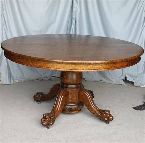 Bargain John's Antiques | Antique Round Oak Dining Table with 5 Original leaves - Bargain John's ...