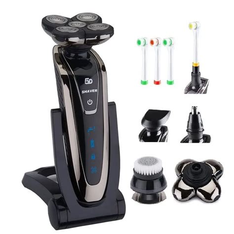 Waterproof Men's beard shaving machine set 5D wet dry Electric Shaver ...