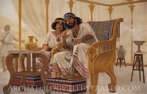 King Solomon and his mother Bathseba. Details based on art historical sources and a Biblical ...