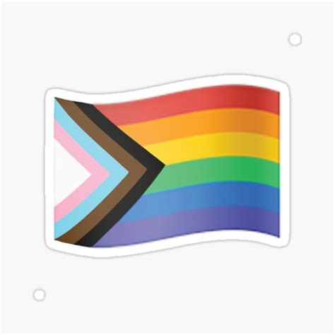 "Progress Pride Flag Emoji" Sticker for Sale by ImTy | Redbubble