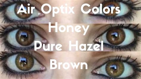 AIR OPTIX COLORS - Honey, Pure Hazel, Brown - YouTube