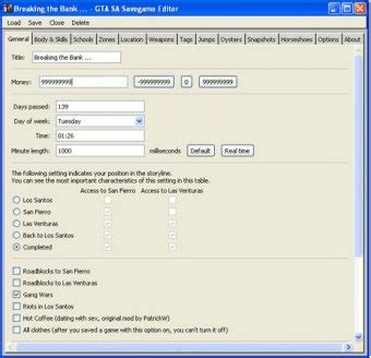 GTA SA Savegame Editor Download - Savegame Editor is developed for the computer game GTA