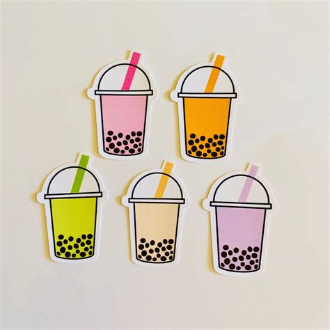 Boba Drink Waterproof Aesthetic Stickers / Vsco Stickers - Etsy