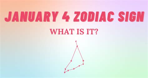 January 4 Zodiac Sign Explained | So Syncd