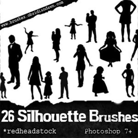 Silhouettes Brushes - Photoshop brushes