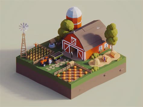 Low Poly Worlds: Farm | Low poly, Low poly models, Low poly games