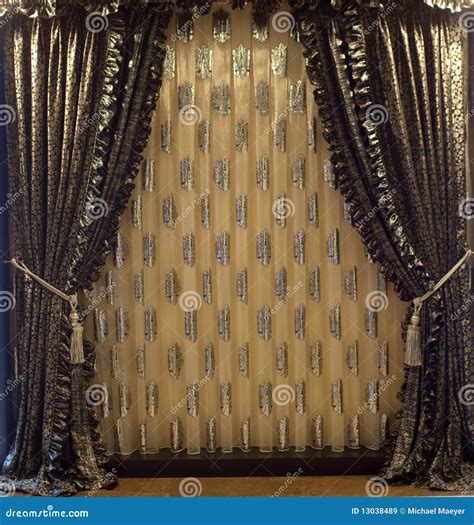 Luxurious window curtains stock image. Image of fashioned - 13038489