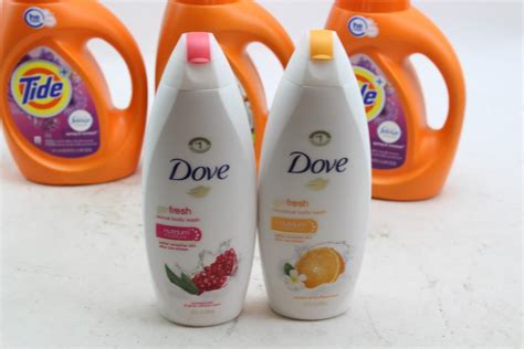 Tide+ Laundry Detergent & Dove Body Wash Soaps; 5 Pieces | Property Room