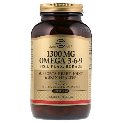 Solgar Omega 3-6-9, 1300mg - Fatburners