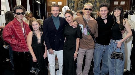 Beckham family unites to celebrate Victoria’s Paris Fashion Week show ...