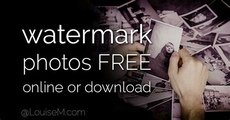 Free Watermark Software & Sites to Watermark Online