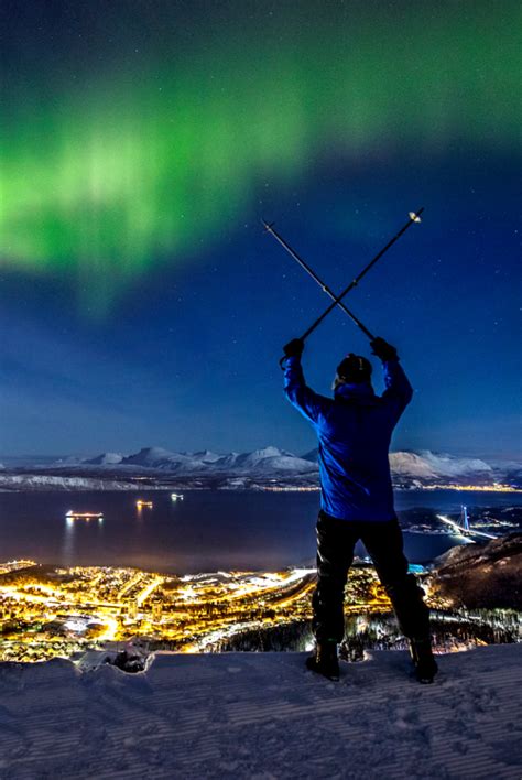 Go skiing under the northern lights in Narvik | Northern Norway ...