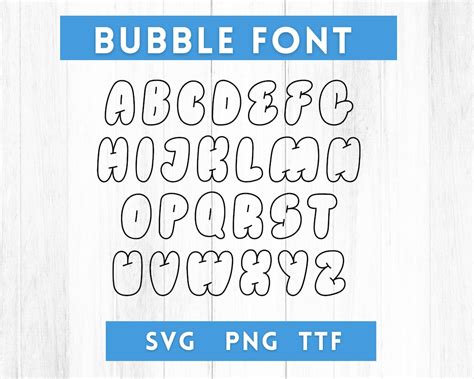 Bubble Font Svg, Bubble Font, Bubble Letters, Font Bundle, Bubble ...