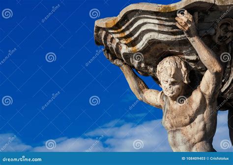 Fountain of the Tritons in Rome Stock Image - Image of mythology ...