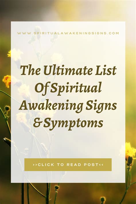 The Ultimate List Of Spiritual Awakening Signs & Symptoms - Spiritual ...