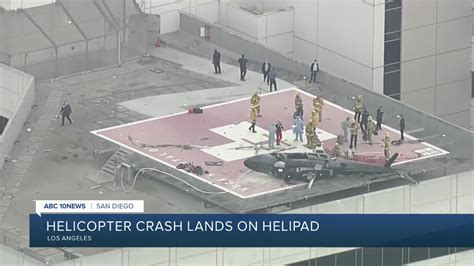 Helicopter carrying heart for surgery crashes on LA helipad