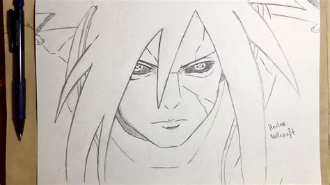 Madara Uchiha | Step by step Drawing [Pencil drawing] - YouTube