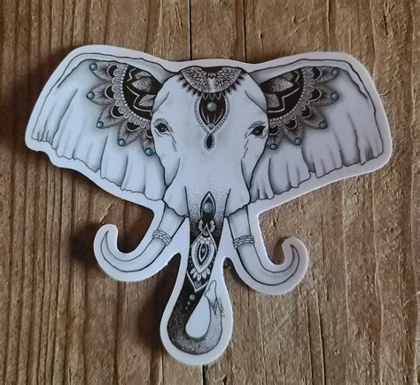 Elephant Sticker Animal Decal Wild Animal Pachyderm Water - Etsy