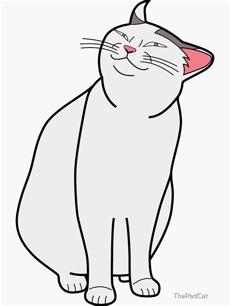 "Smug Cat Meme" Sticker for Sale by TheRedCat | Redbubble