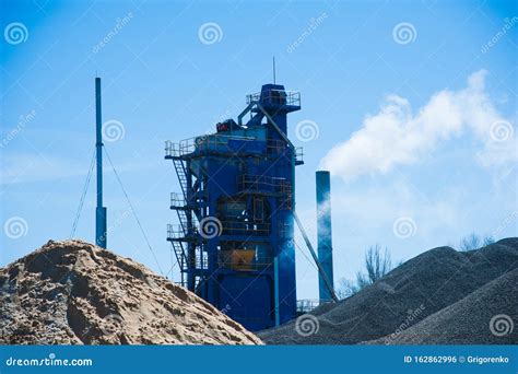 Equipment for Production of Asphalt, Cement and Concrete Stock Photo ...