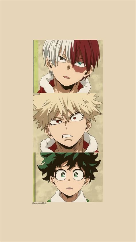 three anime characters, one with red hair and the other with green eyes looking at something