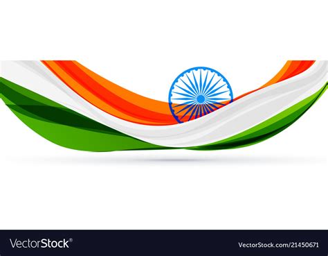 Beautiful indian flag design in creative style Vector Image