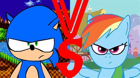 Sonic VS Rainbow Dash - YouTube