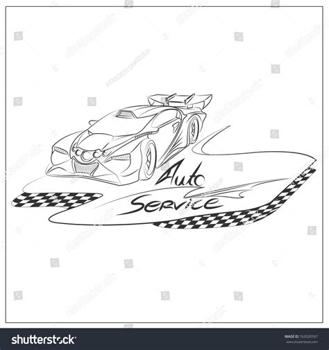 Vector Car Auto Service Logosymbol Isolated Stock Vector (Royalty Free ...