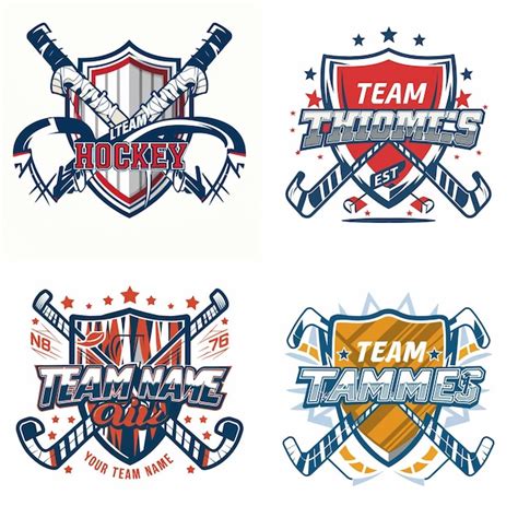 Premium Vector | Vector hockey player team logo design