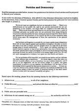 Pericles and Democracy Worksheet for 8th - 12th Grade | Lesson Planet