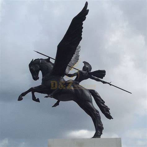 Bellerophon And Pegasus Statue D&Z sculpture