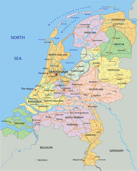 Netherlands Map - Guide of the World