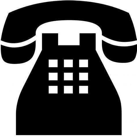 black icon of old fashioned phone | Classic Telephone Silhouette Free ...