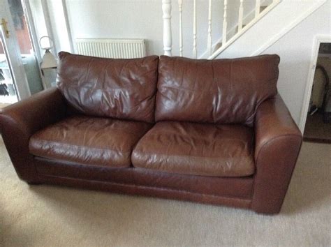 Used 3 seater and 2 seater brown leather sofas for sale | in Chatham ...