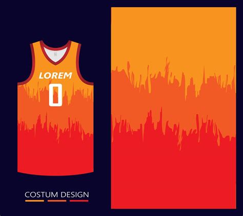 basketball jersey pattern design template. orange abstract background for fabric pattern ...