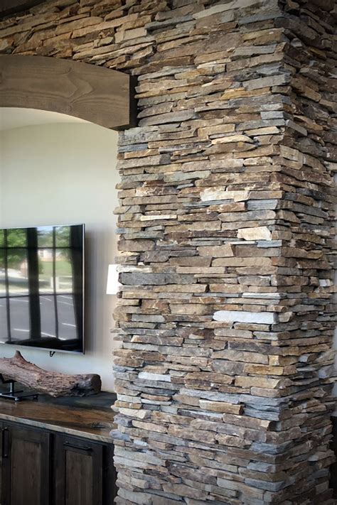 Stacked Stone Tile Fireplace Surround – Mriya.net