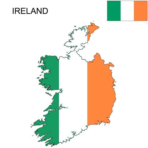 Ireland Flag Map and Meaning | Mappr