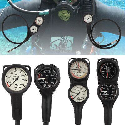 Diving Single Dual Gauge Dive Pressure Gauge Diving Digital Depth Compass | eBay