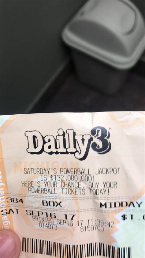 Hit the daily 3 today in michigan, 2nd time playing it! : r/Lottery