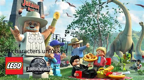 Lego Jurassic World-all characters unlocked - YouTube