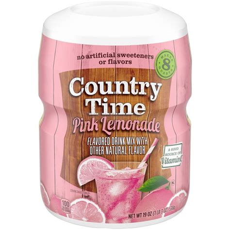 Country Time Pink Lemonade Powder Drink Mix, flavored with other ...