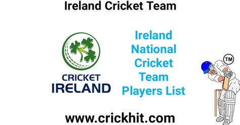 Ireland National Cricket Team Players List 2023 | Ireland Cricket Players - Crickhit