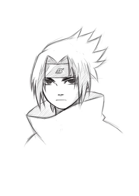 Drawing Easy Sasuke Uchiha Drawing Easy Naruto