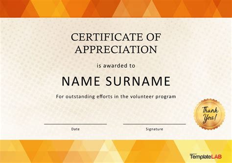 Certificate Of Appreciation For Sponsorship Template | HQ Template ...