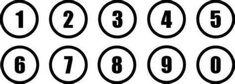 Circled Numbers Clipart Fonts