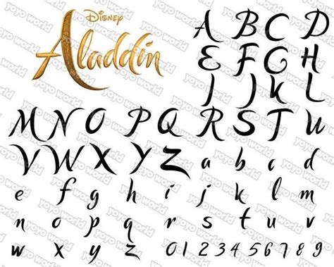 Aladdin Font, Aladdin Svg, Aladdin Font Svg, Aladdin Font Cricut ...