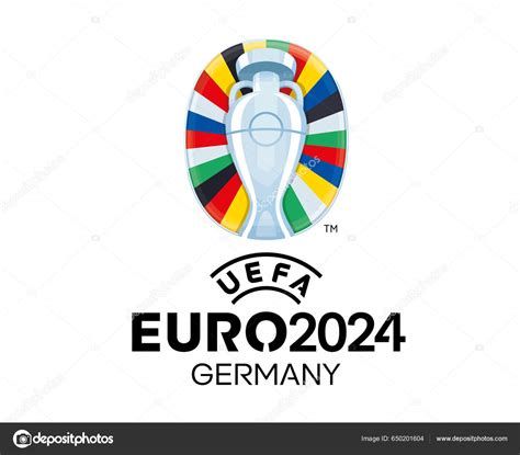 Euro 2024 Germany Symbol Logo Official Name Black European Football Stock Vector Image by ...