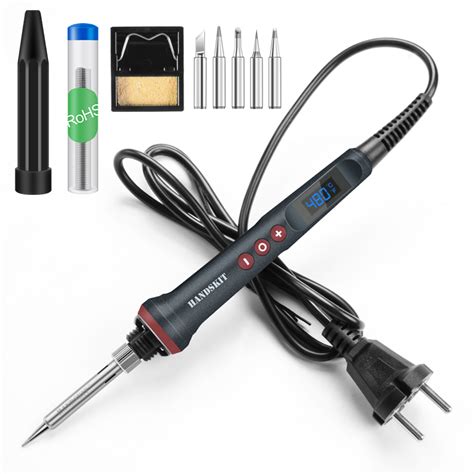 Handskit 90W LED Digital Soldering Iron Kit 110V/220V Adjust Temperature Electrical Soldering ...