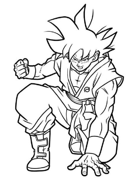 Goku Super Saiyan Blue Coloring Page